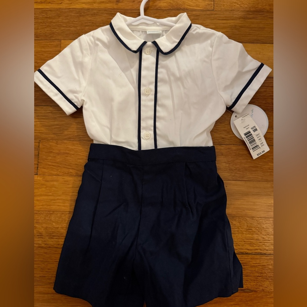 Edgehill Collection Button-On (Bobby) suit. Navy blue and white. New with tags - Picture 7 of 8
